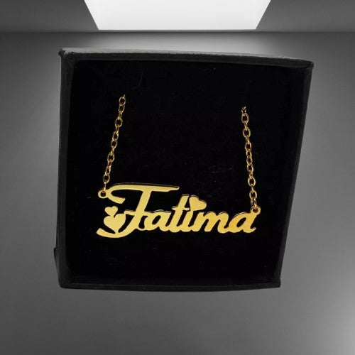 Beautiful Custom Name Necklace with Small Hearts