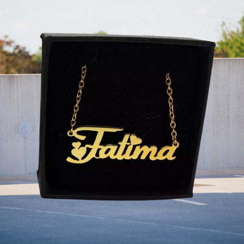 Beautiful Custom Name Necklace with Small Hearts