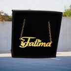 Beautiful Custom Name Necklace with Small Hearts