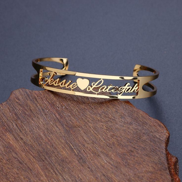 Customized Gold-Plated Name Bangle