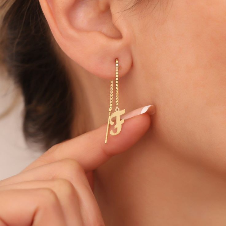 Letter earrings