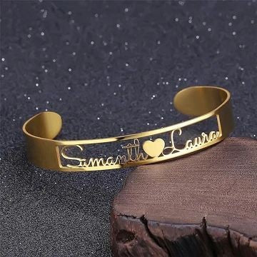 Customized Gold-Plated Name Bangle
