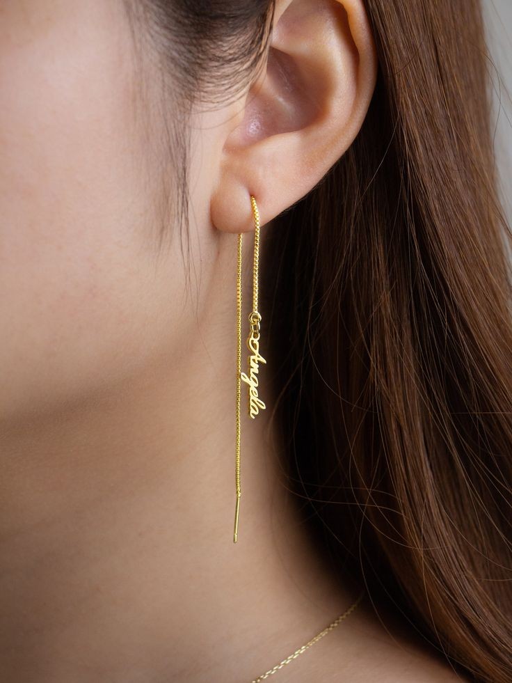 Customize name earring