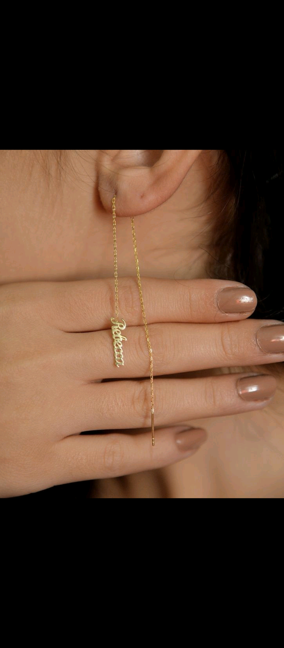 Customize name earring