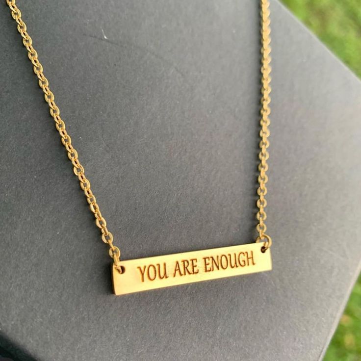Custom Engraved Bar Necklace