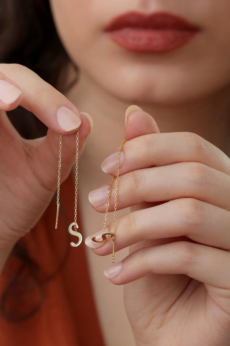Letter earrings