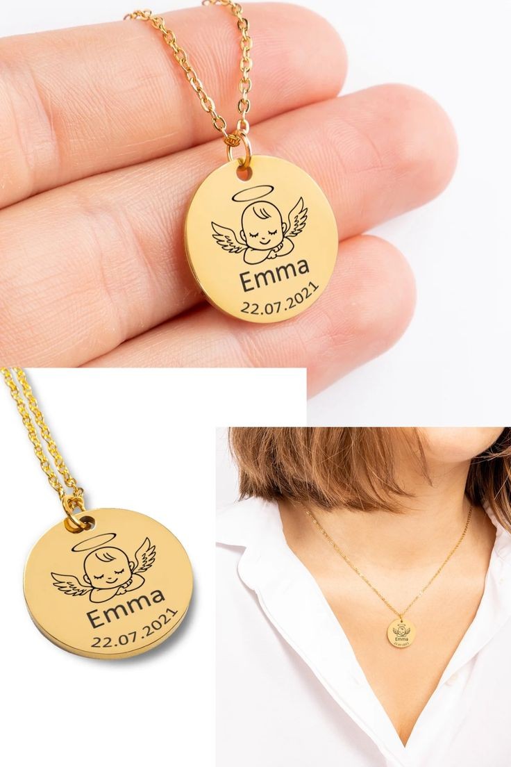 Angel baby necklace
